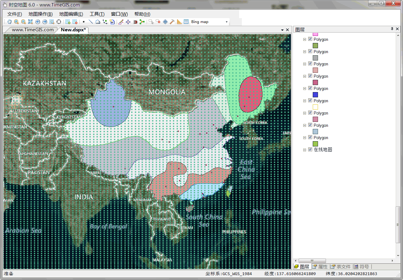 时空地图等值线